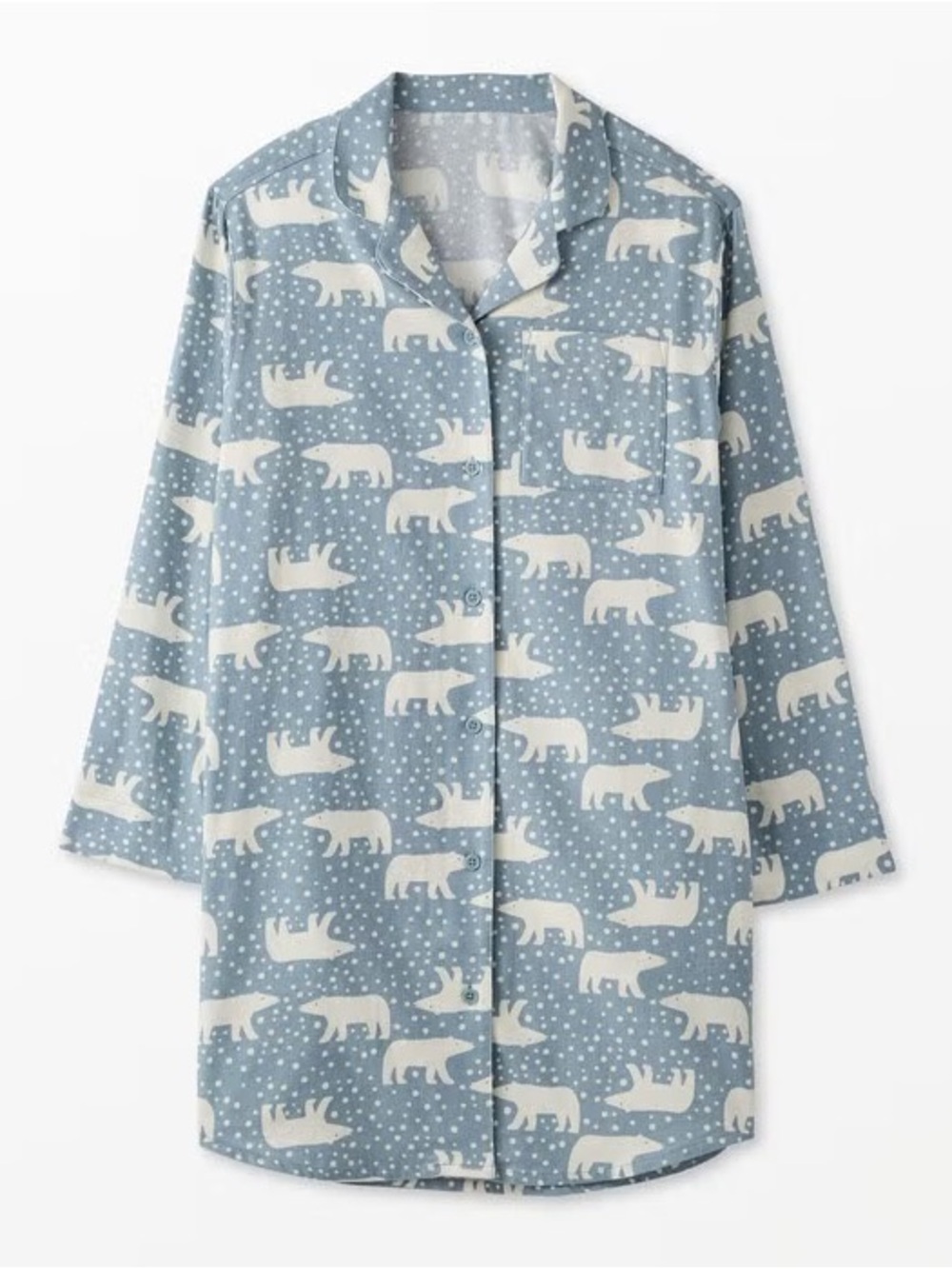 Hanna Andersson Women’s Holiday Flannel Nightshirt Size Small